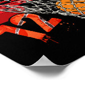 12e verjaardag basketbal plezier 12 jaar oud Kinde Poster (Hoek)