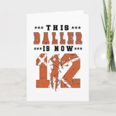 12e verjaardag Basketball Player 12-jarige jongen Kaart (Voorkant)