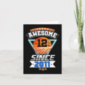 12e verjaardag basketbalspeler Geweldige sinds 201 Kaart (Voorkant)