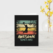 12e verjaardag basketbalspeler Geweldige sinds 201 Kaart (Gele Bloem)