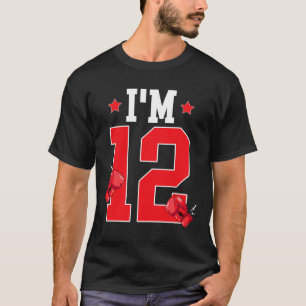 12e verjaardag boksen twaalf jaar oude boksers ver t-shirt