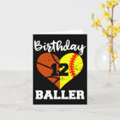 12e verjaardag Byller Fun 12 jaar oude Softbyll By Kaart (Gele Bloem)