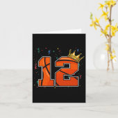 12e Verjaardag Bysketbyll Groot Nummer 12 Jaar Oud Kaart (Gele Bloem)