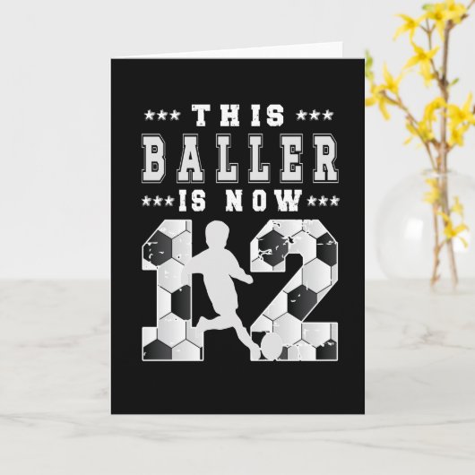 12e verjaardag Cadeauspeler 12-jarige jongen Kaart (Gele Bloem)