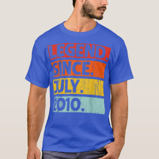 12e verjaardag cadeautjes sinds juli 2010 12 jaar t-shirt