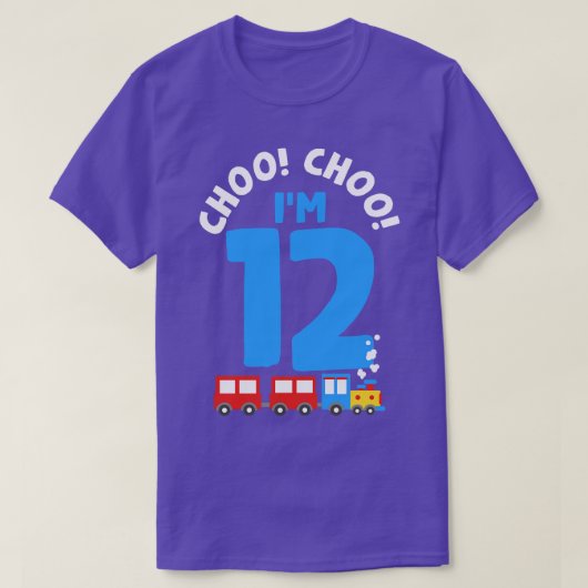 12e verjaardag Choo Choo Trein T-shirt (Design voorkant)