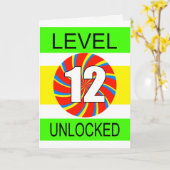 12e verjaardag computergamer kaart (Gele Bloem)
