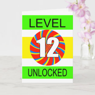 12e verjaardag computergamer kaart