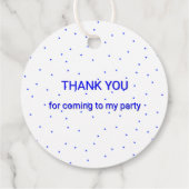 12e verjaardag dank je rode witte blauwe sterren bedankjes labels (Achterkant)