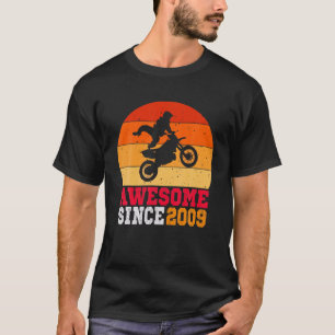 12e verjaardag Dirt Bike 12 jaar oude retro T-shirt