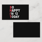 12e verjaardag.. dus blij dat ik 12 ben.. vandaag. informatiekaartje (Voorkant / Achterkant)