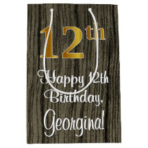 12e verjaardag: Elegant Faux Gold Look #, Faux Woo