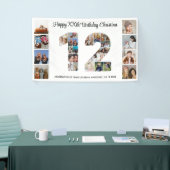 12e verjaardag feest nummer 12 foto collage spandoek (Beurs)