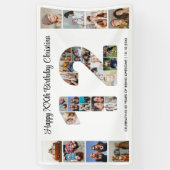 12e verjaardag feest nummer 12 foto collage spandoek (Verticaal)