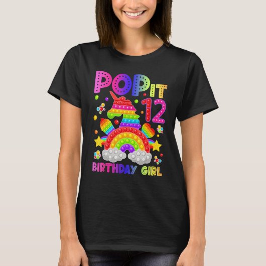 12e verjaardag Fidget Speelgoed Het meisje van 12 T-shirt (Voorkant)