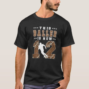 12e verjaardag Football Twaalf jaar oud voetbal T-shirt