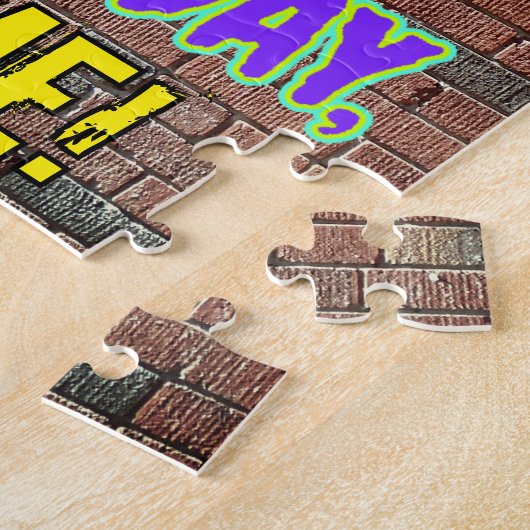 12e verjaardag ~ Fun, door Urban Graffiti geïnspir Legpuzzel (Zijkant)