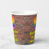 12e verjaardag: Fun Graffiti-geïnspireerde regenbo Papieren Bekers (Links)
