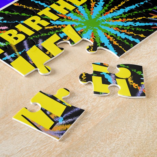 12e verjaardag: Fun, kleurrijk gevuurwerk Legpuzzel (Zijkant)