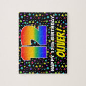 12e verjaardag — Fun, kleurrijk Star Field Pattern Legpuzzel (Verticaal)