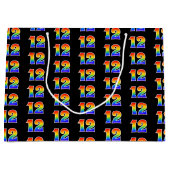 12e verjaardag: Fun Rainbow Event Nummer 12 Patroo Groot Cadeauzakje (Voorkant)