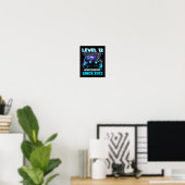 12e Verjaardag Gamer 12 Jaar Oud Grappig Bday Boy Poster (Thuiskantoor)