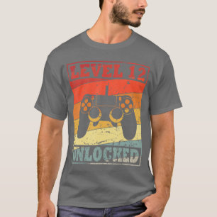 12e verjaardag Gamingheme Level 12 Ontgrendeld 12 T-shirt
