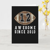 12e verjaardag, geboren in 2010 Football jongen, 1 Kaart (Gele Bloem)