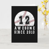 12e verjaardag geboren in 2010 honkbaljongen 12 ja kaart (Gele Bloem)