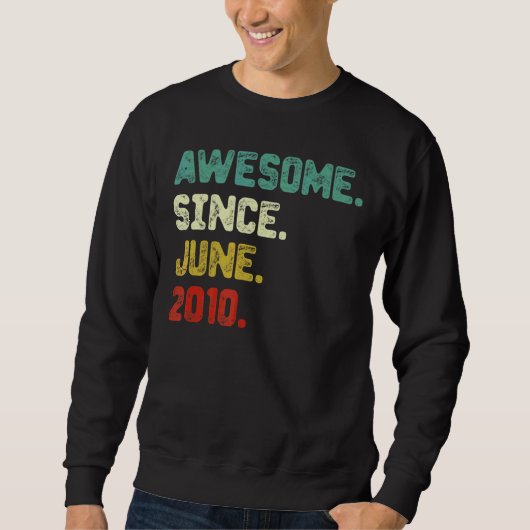 12e verjaardag Geweldige sinds juni 2010 12 jaar o Trui (Voorkant)