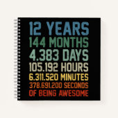  12e verjaardag Gift 12 jaar oud Notitieboek (Voorkant)