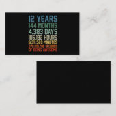 12e verjaardag Gift 12 jaar oud Visitekaartje (Voorkant / Achterkant)