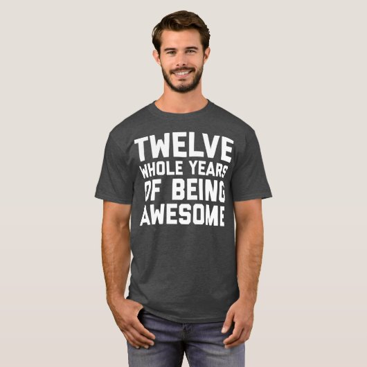 12e verjaardag Gift Age 12 jaar oud Jongen Meisje T-shirt (Voorkant volledig)