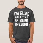 12e verjaardag Gift Age 12 jaar oud Jongen Meisje T-shirt (Voorkant)