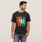 12e verjaardag Gift Chess Player Retro Board Game T-shirt (Voorkant volledig)