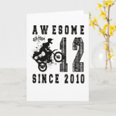 12e verjaardag Gift Dirt Bike Boy geboren in 2010 Kaart (Gele Bloem)