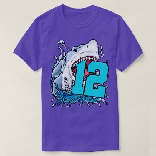 12e verjaardag haai t-shirt (Design voorkant)
