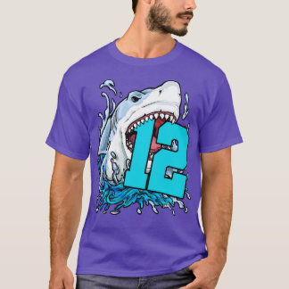12e verjaardag haai t-shirt