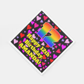 12e verjaardag: Heatpatroon liefhebbend, regenboog Servet (Hoek)