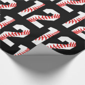 12e verjaardag honkbal groot nummer twaalf cadeaupapier (Hoek)