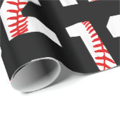 12e verjaardag honkbal groot nummer twaalf cadeaupapier (Rol Hoek)