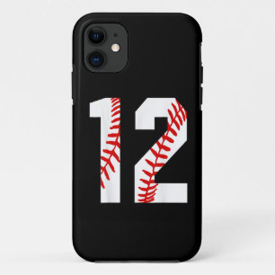 12e verjaardag honkbal groot nummer twaalf Case-Mate iPhone case
