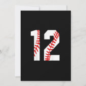 12e verjaardag honkbal groot nummer twaalf kaart (Voorkant)