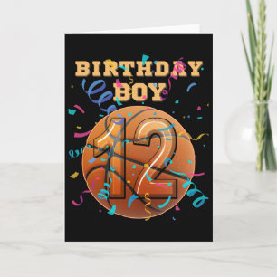 12e verjaardag jongen 12 jaar oud Sketll spelers t Kaart