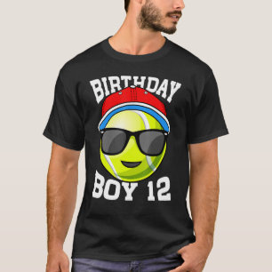 12e verjaardag Jongen 12 jaar oude Tennis Player K T-shirt