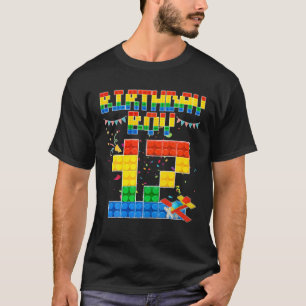 12e verjaardag Jongen Brick 12 jaar oud blok T-shirt