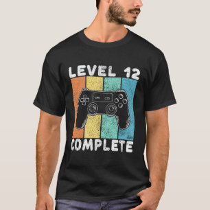 12e verjaardag jongens gaming level 12 compleet 12 t-shirt