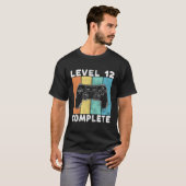 12e verjaardag jongens gaming level 12 compleet 12 t-shirt (Voorkant volledig)