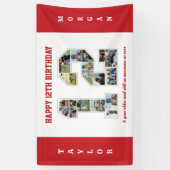 12e verjaardag Jubileum nummer 12 fotocollage Spandoek (Verticaal)