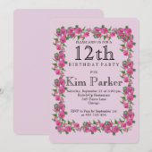 12e verjaardag kaart (Voorkant / Achterkant)